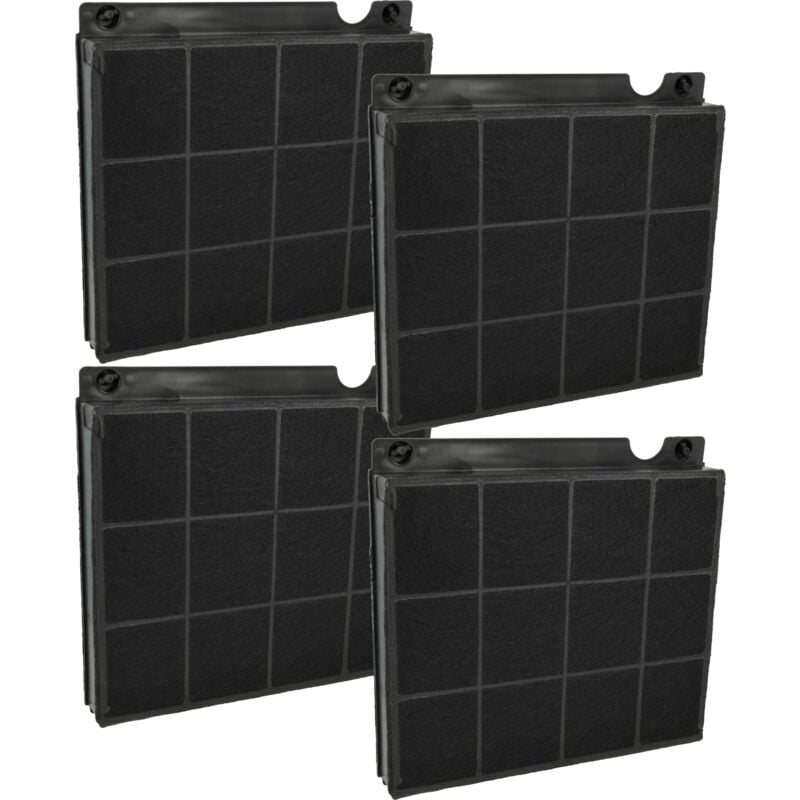Vhbw - 4x Filtres à charbon actif compatible avec Elica Joy Island, joy BLIX/A/90, joy island ss/black, joy island ss/white hotte aspirante