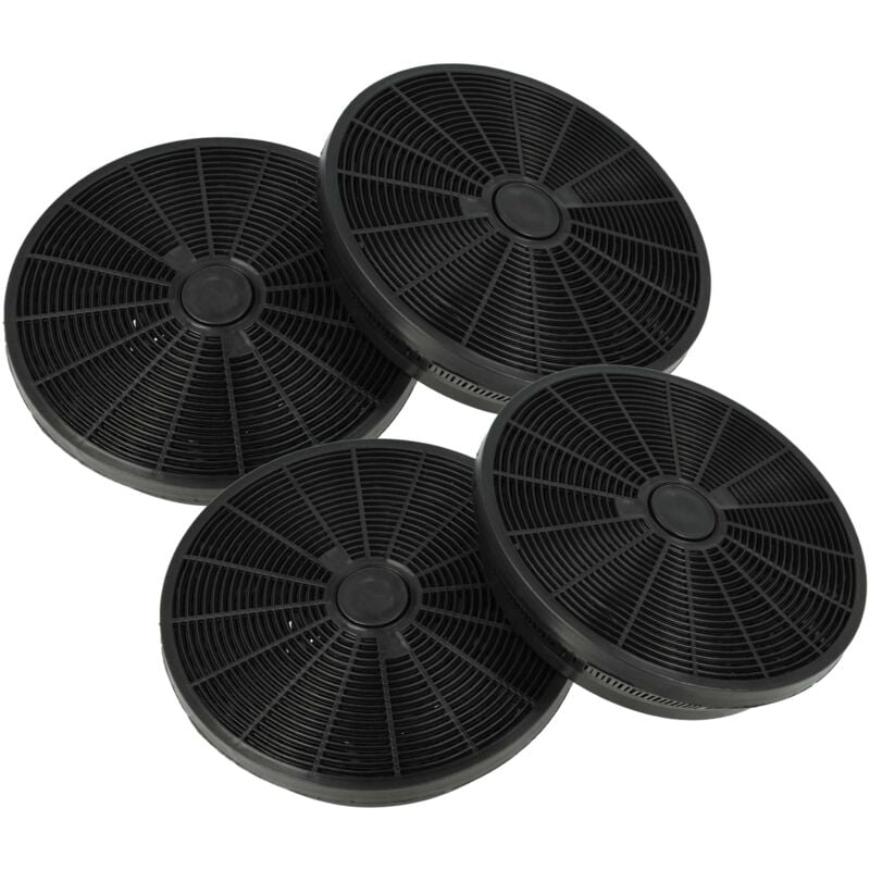 Vhbw - 4x Filtres à charbon actif compatible avec Hotpoint-Ariston HE6TIX, HE6TBK, he 6 tbk, HDS9TIXHA, he 6 t, HDS6TIXHA, HDS9TIX/HA hotte aspirante