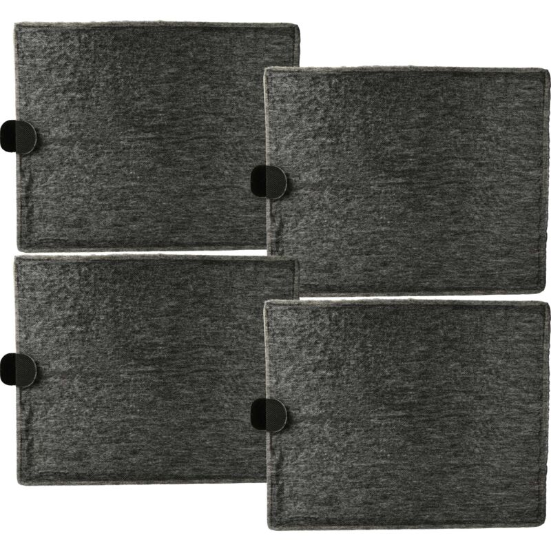 Vhbw - 4x Filtres à charbon actif compatible avec Miele da 5996 w, da 7198 w, da 5980 w, da 5986 w, da 5990 w hotte aspirante - 26 x 21,3 x 1,9 cm