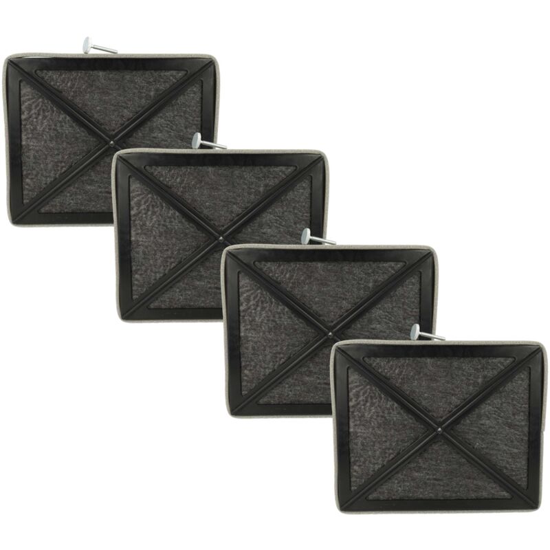 Vhbw - 4x Filtres à charbon actif compatible avec Miele DA226, DA227, DA279, DA360, DA361, DA362, DA229, DA362-110 hotte aspirante - 20,5 x 17 x 3,3
