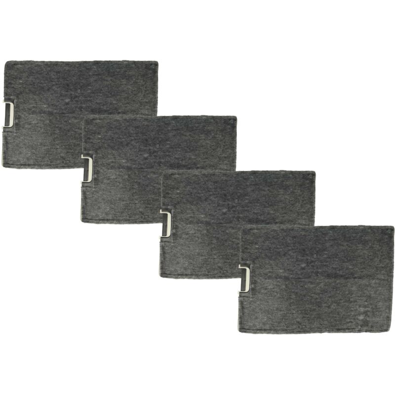 Vhbw - 4x Filtres à charbon actif compatible avec Neff dk 39 D8910N001, dk 39 D8910N002, dkk 19 D8630N0 hotte aspirante - 30 x 21,5 x 3 cm
