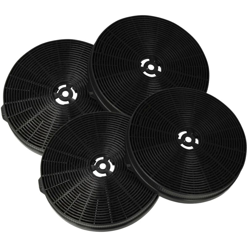 Vhbw - 4x Filtres à charbon actif compatible avec Respekta CH66038-90WAM hotte aspirante - 17,5 cm