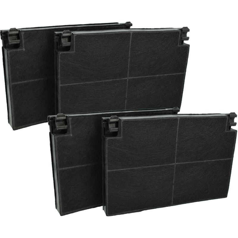 Vhbw - 4x Filtres à charbon actif compatible avec Roblin 6001100, 5103003, 6001102, 6001101, 6001104, 6001103, 5103000, 5103002 hotte aspirante