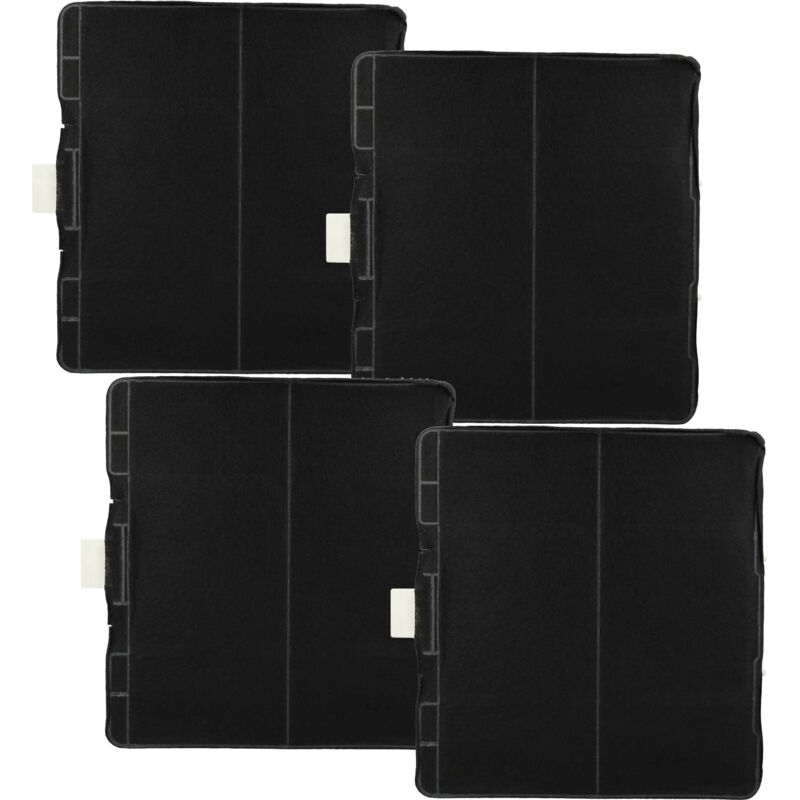 Vhbw - 4x Filtres à charbon actif compatible avec Neff D89F55N0/01, D89F55N0/02, D89F55N0/03, D89E45N0/03 hotte aspirante - 23,3 x 21,5 x 2,2 cm