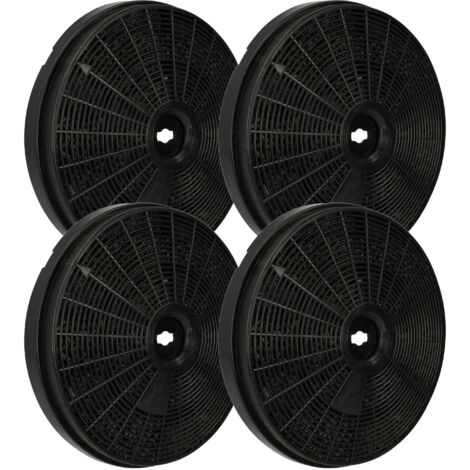 vhbw 4x Filtres à charbon actif compatible avec Whirlpool 208156304423 PRF0086 852523101810 hotte aspirante - 20 cm