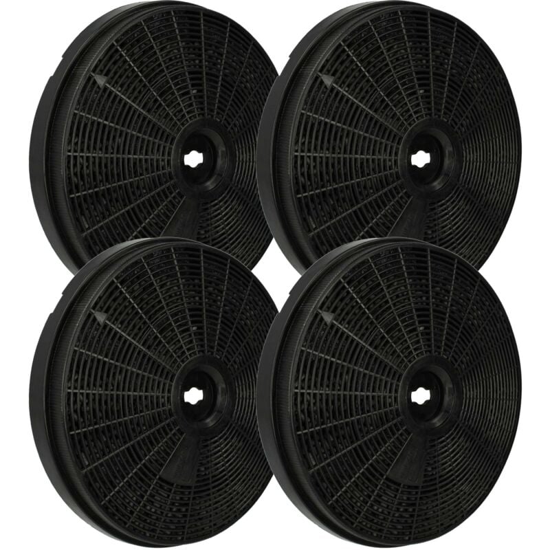 vhbw 4x Filtres à charbon actif compatible avec Whirlpool 208333646604 PRF0010 852523104840 hotte aspirante - 20 cm