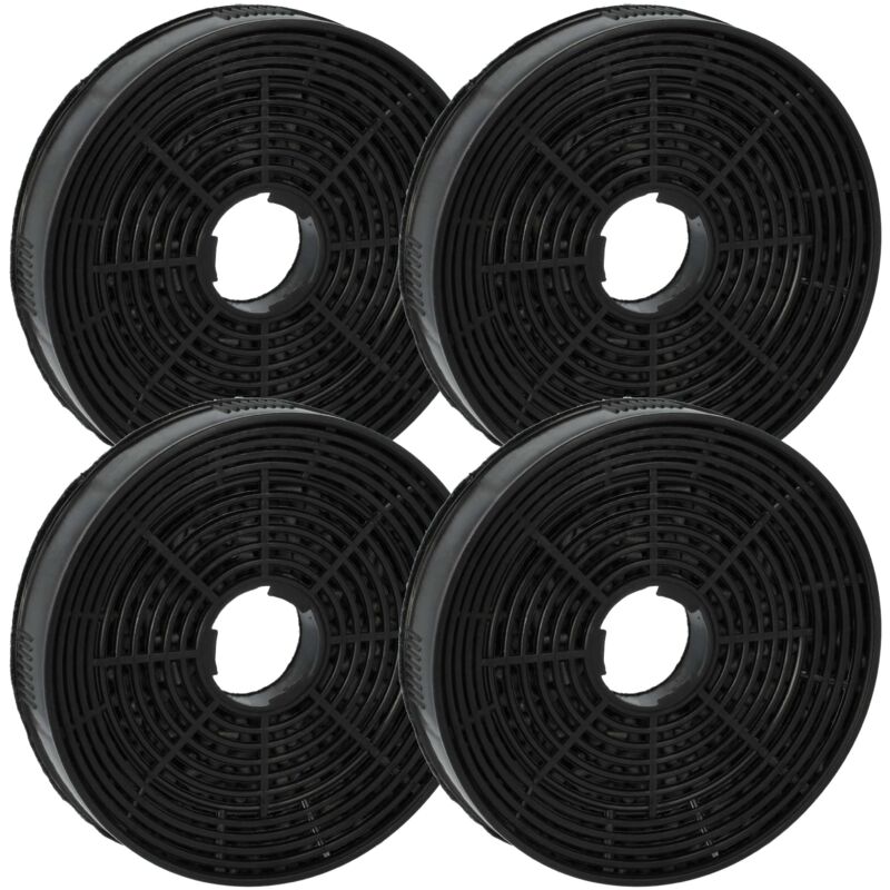 Vhbw - 4x Filtres à charbon actif remplacement pour Amica KF17130, 1160825, FWK-140 pour hotte aspirante - 14 cm