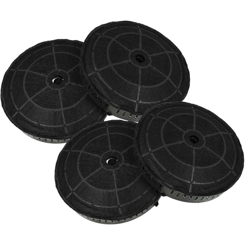 Vhbw - 4x Filtres à charbon actif remplacement pour Bosch 12020221, DWZ0IM0A0, 8718868949165, AS-AZKF410 pour hotte aspirante - 17,2 cm