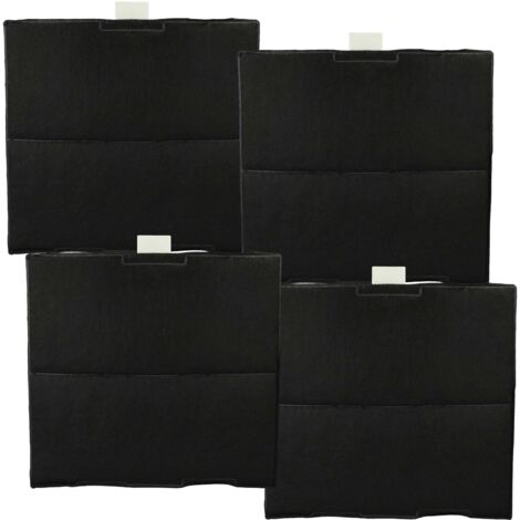 vhbw 4x Filtres à charbon actif remplacement pour Bosch DHZ5226, DHZ5225 pour hotte aspirante - 23,5 x 22 x 2 cm