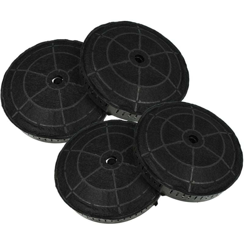 Vhbw - 4x Filtres à charbon actif remplacement pour Elica CFC0140343, CFC0038668 pour hotte aspirante - 17,2 cm