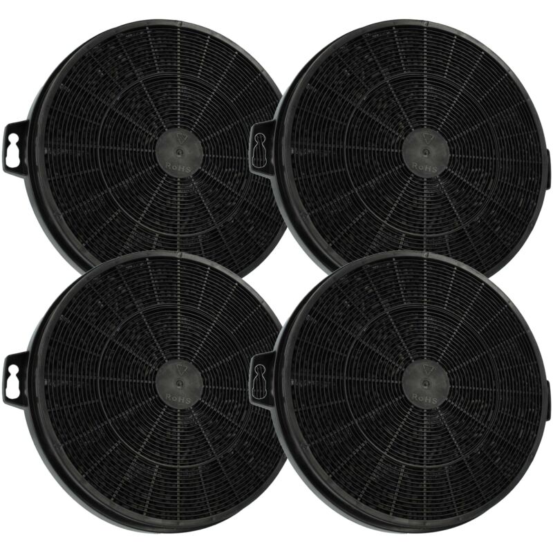 4x Filtres à charbon actif remplacement pour krona Steel CKF150 pour hotte aspirante - 20,7 cm - Vhbw