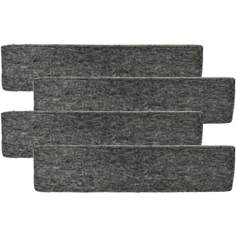 Vhbw - 4x Filtres à charbon actif remplacement pour Miele 9720600, dkf 18, dkf 18-1, dkf 18-2, dkf 20 pour hotte aspirante - 42,5 x 9,7 x 1,9 cm