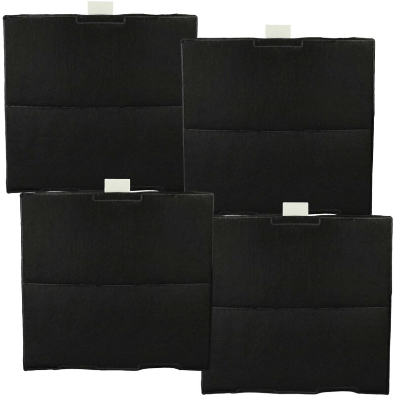 vhbw 4x Filtres à charbon actif remplacement pour Neff Z5131X1, Z5131X5 pour hotte aspirante - 23,5 x 22 x 2 cm