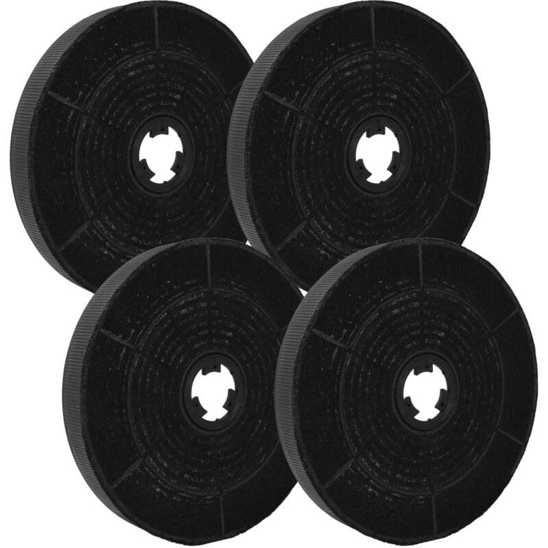 Vhbw - 4x Filtres à charbon actif universel pour diverses hottes aspirantes - 16 cm