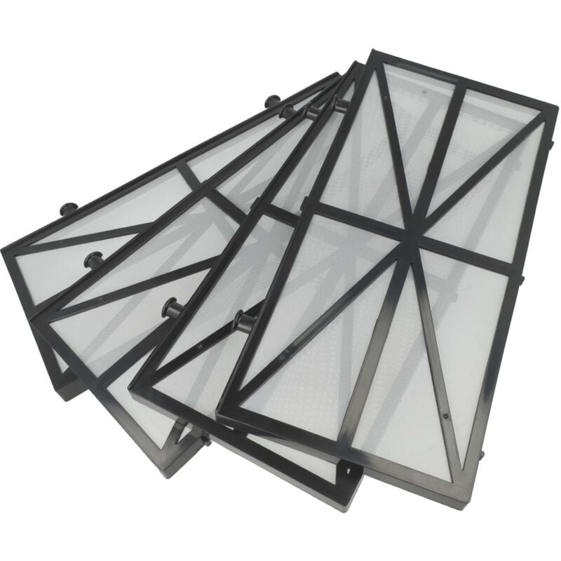 Vhbw - 4x Filtres compatible avec Dolphin Diaqua Plus, Deluxe 5 aspirateur, nettoyeur piscine - Coussinets, 27,2 x 13,1 x 1,3 cm