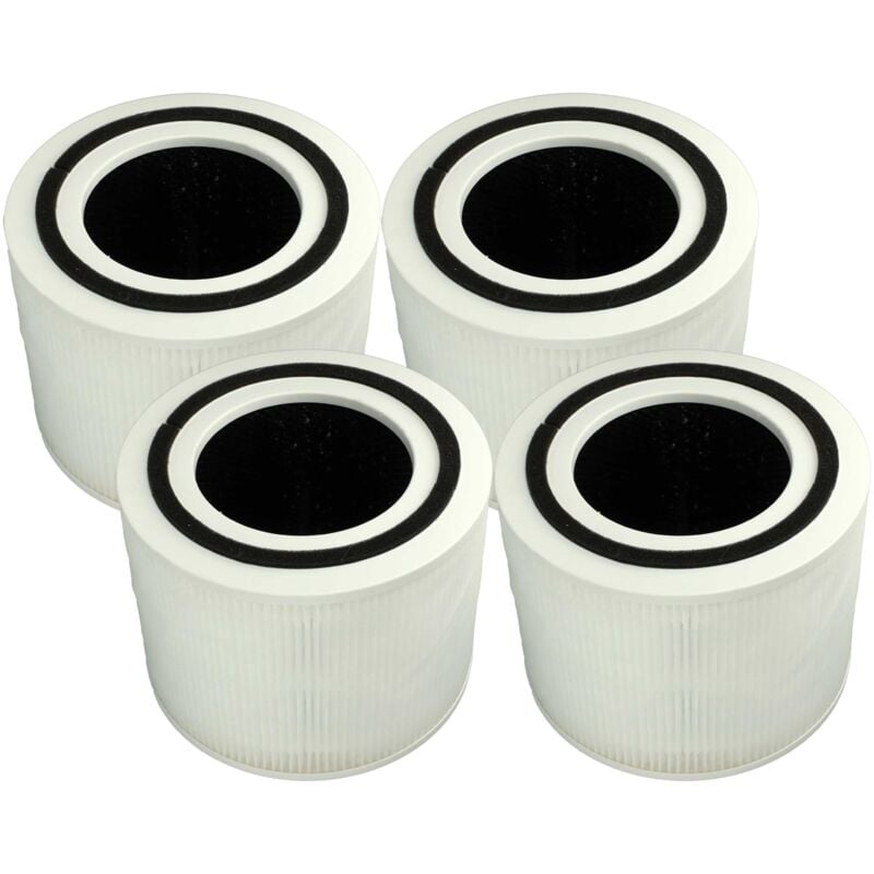 Vhbw - 4x Filtres hepa compatible avec Levoit Core 300 rf, 300S, 300 purificateur d'air - Filtre de rechange avec charbon actif intégré