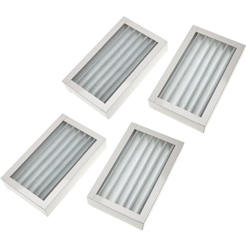 4x Filtres remplacement pour Paul 524000010 pour appareil de ventilation - Set de filtres à air G4, 25 x 15 x 9 cm blanc - Vhbw