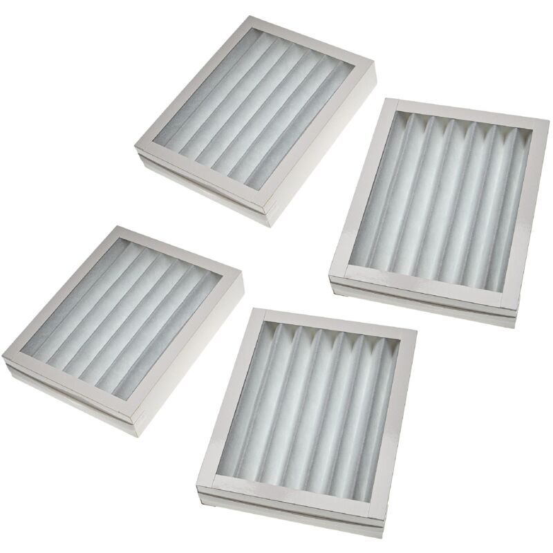 4x Filtres remplacement pour Paul 524000040 pour appareil de ventilation - Set de filtres à air G4, 25 x 20 x 9 cm, blanc - Vhbw