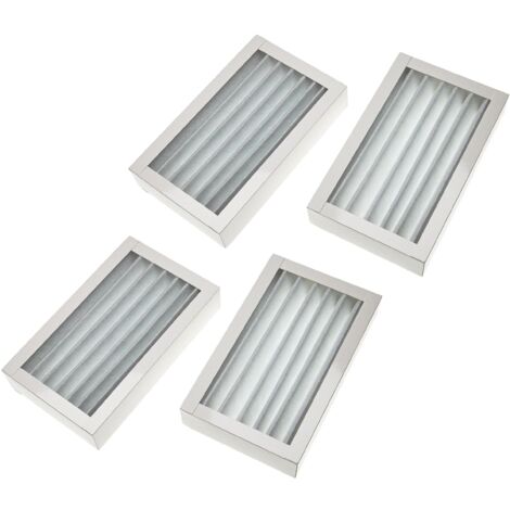vhbw 4x Filtres remplacement pour Zehnder 527004670 pour appareil de ventilation - Set de filtres à air G4, 25 x 15 x 9 cm blanc