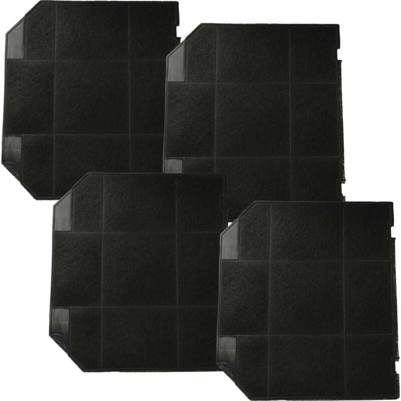 Image of 4x filtro a carboni attivi compatibile con a Martin/John Lewis/Tricity-Bendix 949610663, 50290661003 cappe aspiranti - 26,5 x 23,7 x 1,6 cm - Vhbw