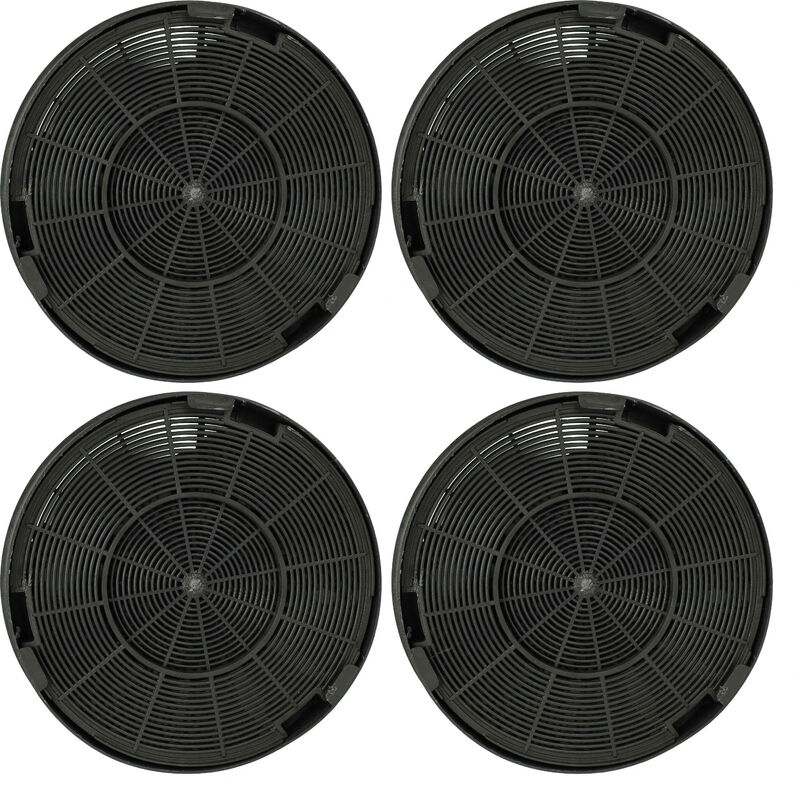 Image of 4x filtro a carboni attivi compatibile con Bosch DHL575C, DHL785C, DHL885C, DWK09G620, DWK09G660 cappe aspiranti - 19,6 cm - Vhbw