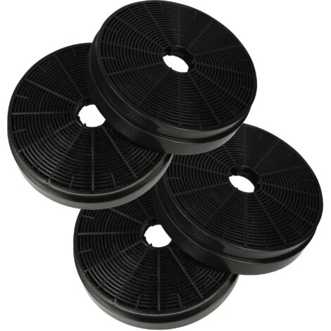 vhbw 4x filtro a carboni attivi compatibile con Klarstein 10034101, 10032879, 10033061, 10034098, 10034099, 10034100 cappe aspiranti - 17,5 cm