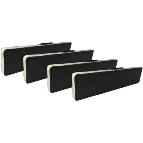 vhbw 4x filtro a carboni attivi compatibile con Miele DA 6708 D / HVBR, DA 6708 D / OBSW, DUU 1000-1, DUU 2900 cappe aspiranti - 43 x 10 x 2 cm