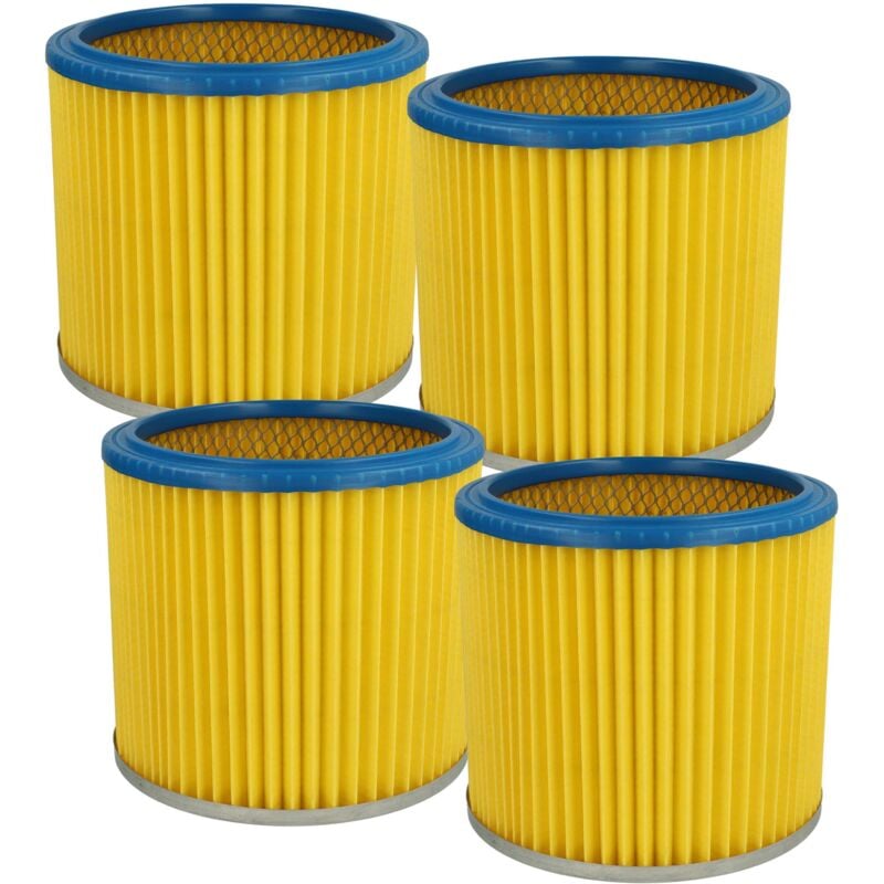 Image of Vhbw - 4x filtro a pieghe piatte compatibile con Einhell Inox 1450W, 1400 / as, 1100, 1250 / 1, 1300 Plus, 1250, 1450, 1400 aspirapolvere - blu /