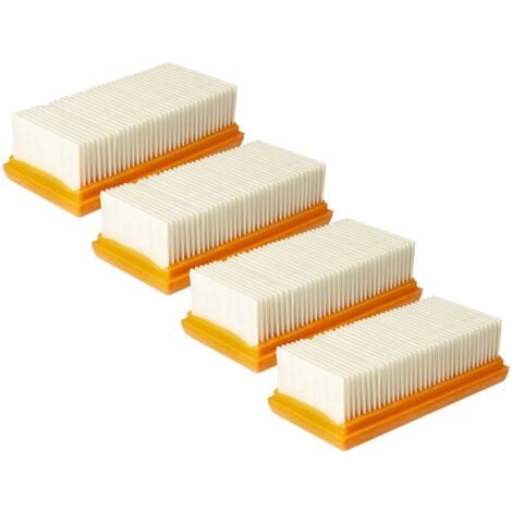 vhbw 4x filtro a pieghe piatte compatibile con Mirka 1242 M AFC, 1230 M AFC aspirapolvere - Filtro aria raffreddamento motore