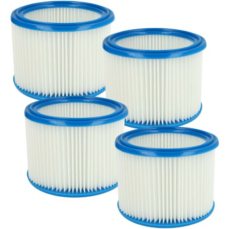 vhbw 4x filtro a pieghe piatte compatibile con Mirka 915 L PC, 1025 L PC aspirapolvere - bianco / blu