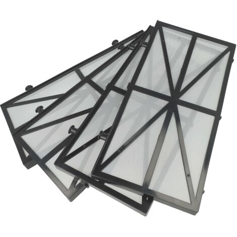 vhbw 4x Filtro compatibile con Dolphin Diaqua Plus, Deluxe 5 aspiratore piscina - filtro fine, 27,2 x 13,1 x 1,3 cm
