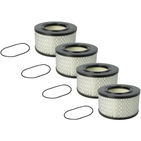 vhbw 4x filtro compatibile con Mirka 1242 M AFC, 1230 M AFC aspirapolvere - filtro HEPA nero / bianco