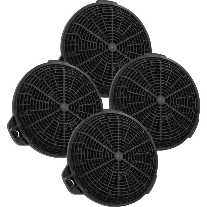 4x filtro de carbón activado compatible con Apelson Helia 600 inox, Apolo 600 inox, Talia 900 inox, Talia 600 inox campanas cocina - 13,25 cm - Vhbw 