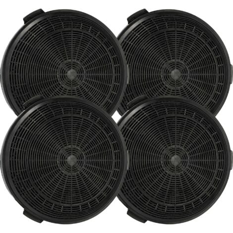 vhbw 4x filtro de carbón activado compatible con Electrolux 90CTS, 90CTU, 90CT campanas cocina - 18,85 cm