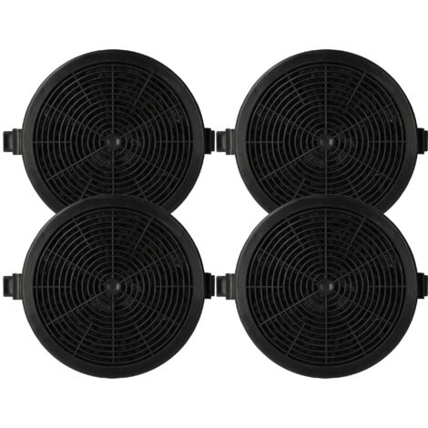 vhbw 4x filtro de carbón activado compatible con Klarstein Sofia 60 (10034259), 90 (10034261) campanas cocina - 11,2 cm