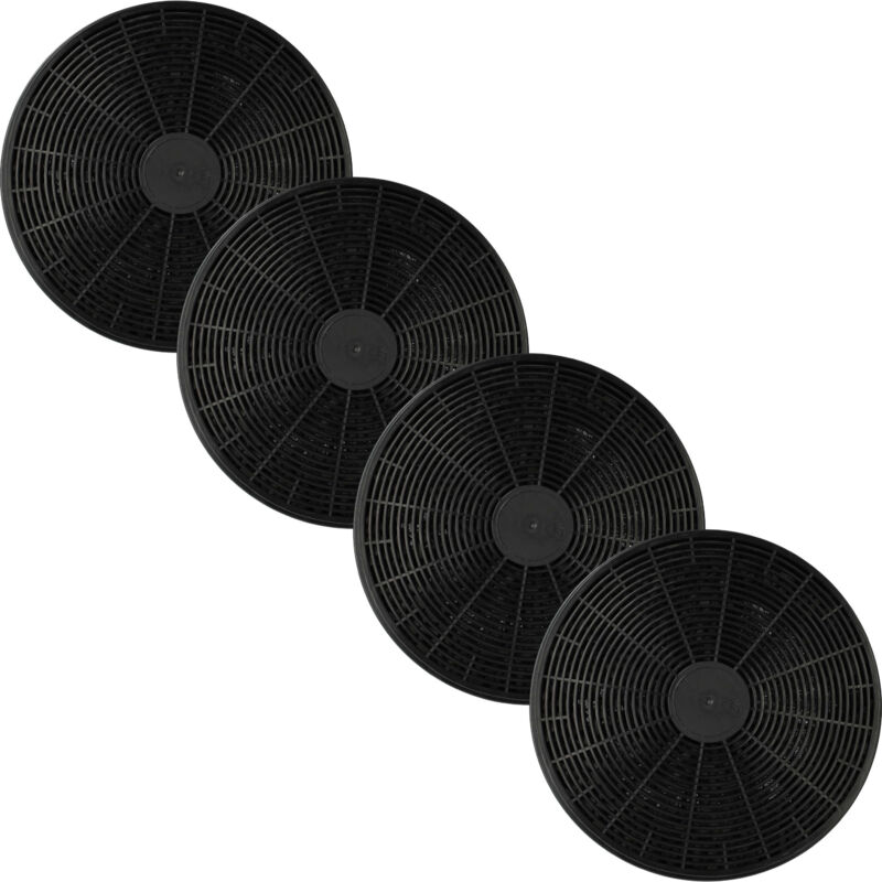 4x filtro de carbón activado compatible con pkm T1-60A++IXEZ, 5544 rt, 5544 ct, 5544 wt, 5544 st, 6036 z campanas cocina - 17,5 cm - Vhbw