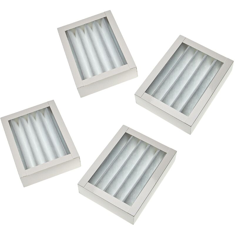 

vhbw 4x filtro G4 compatible con Zehnder ComfoAir 100 unidad de ventilación - Set de filtro, 20 x 15 x 9 cm, blanco