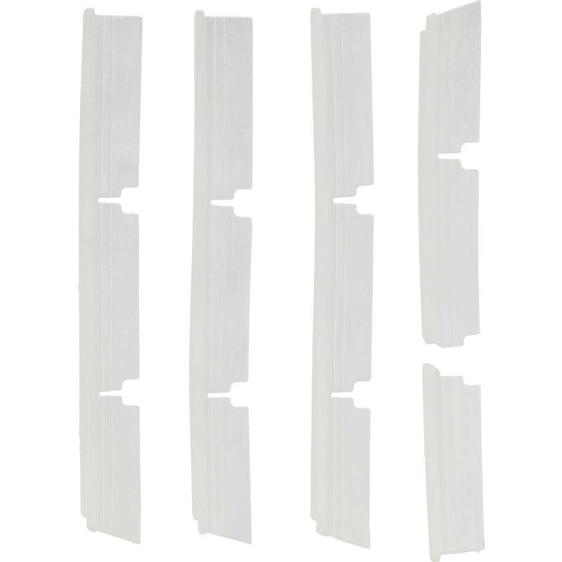 4x Gummilippen kompatibel mit Neato Botvac D85 Saugroboter - Austausch-Lamellen Set, weiß - Vhbw