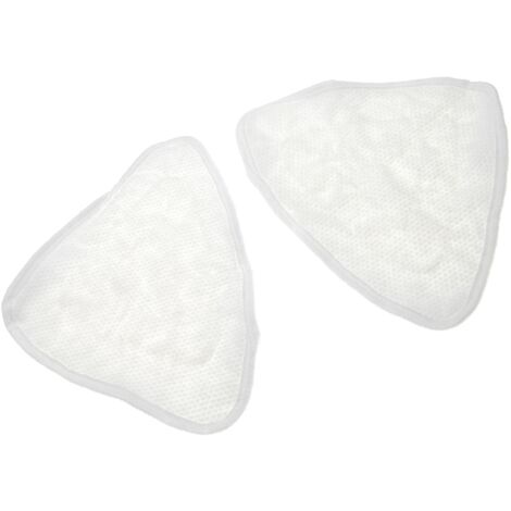 vhbw 4x Housses de rechange remplacement pour Vileda 146576 pour nettoyeur à vapeur, balai vapeur - microfibre, blanc