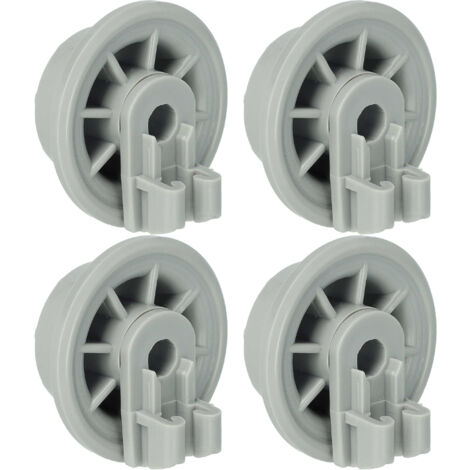 vhbw 4x Rueda para cesta inferior compatible con Bosch lavavajillas - Diámetro 35 mm