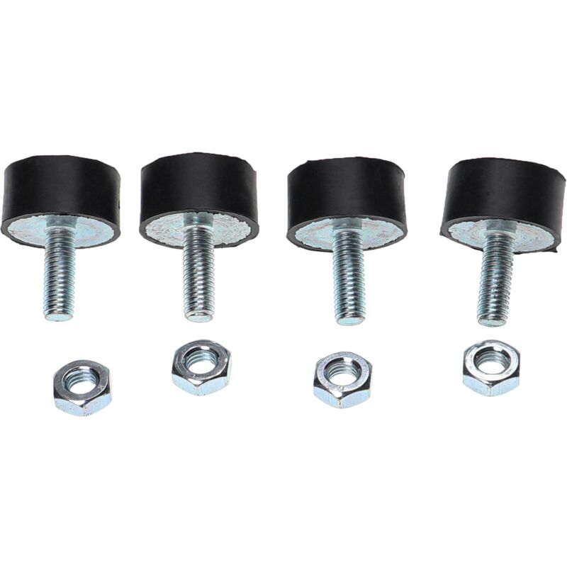 Vhbw - 4x Vibration Dampers for Welding Machine, Air Compressor, Water Pump, Petrol Engine etc. - Universal Rubber Buffers incl. Screw Nuts, M8 Thread