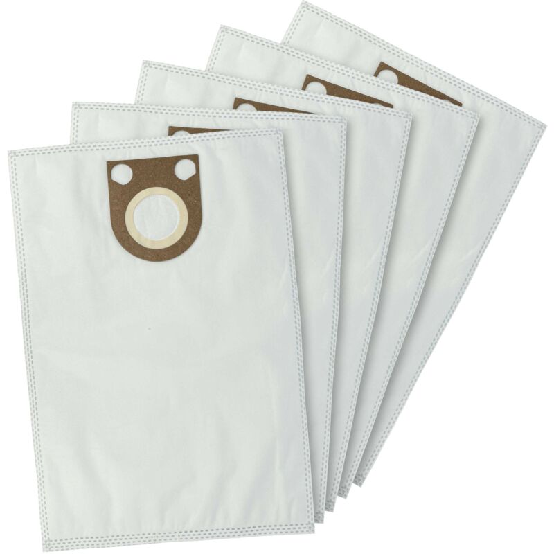 

5x Bolsa aspiradora compatible con Bosch GAS 1200, GAS 1200 L Professional, GAS 15 aspiradora - vellón micro, 43 cm x 33 cm, blanco - Vhbw