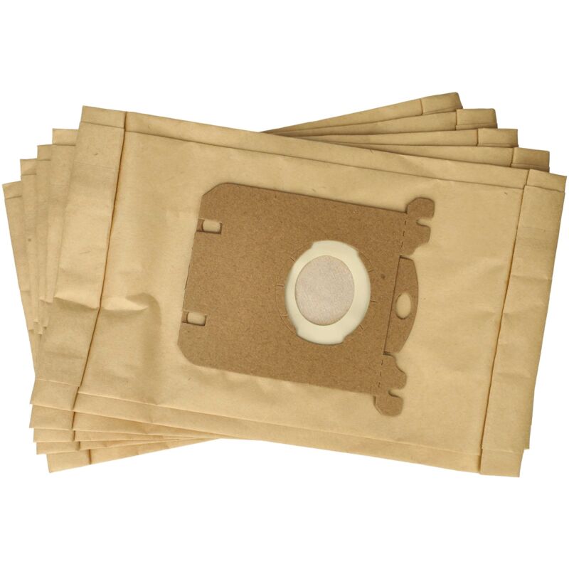 

5x Bolsa aspiradora compatible con Electrolux XXL 50 D, XXL 51, XXL 60, XXL 62 aspiradora - papel, 25,8 cm x 16,2 cm, color arena - Vhbw