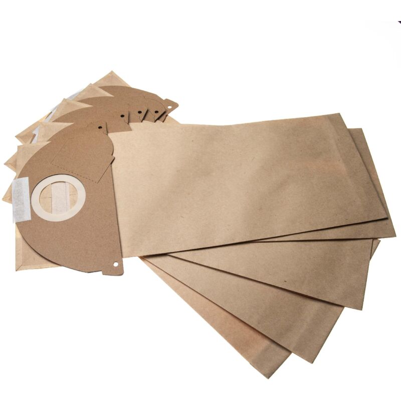 

5 bolsas papel compatible con Kärcher Aqua 5125, Dry 5125, K 2000, K 2101, K 2101 TE, K 2111, K 2301 aspiradora 42.4cm x 16.9cm - Vhbw