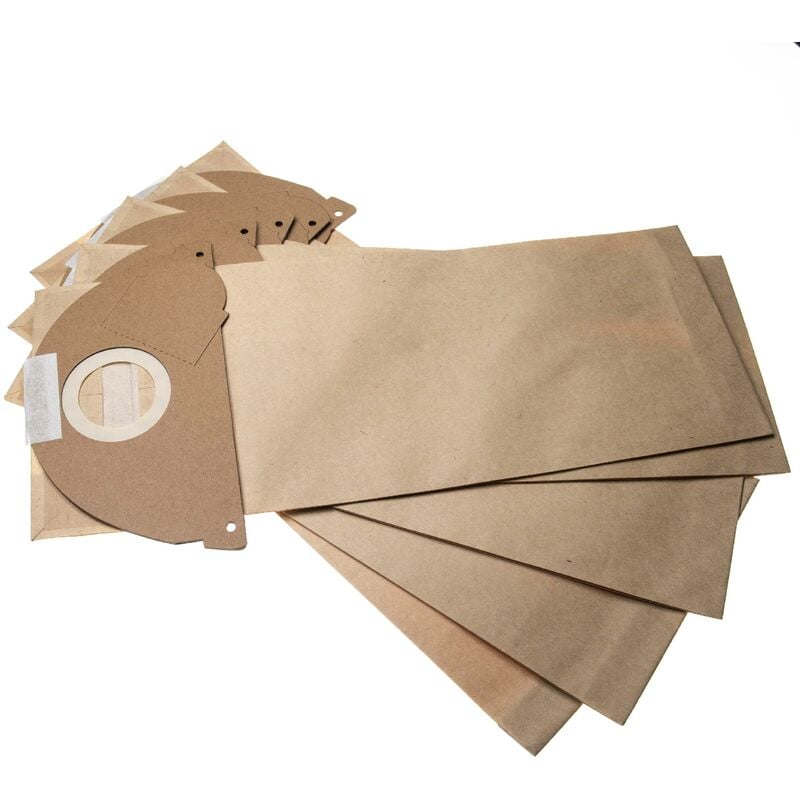 

5 bolsas papel compatible con Kärcher K 4000, K 4000 Plus, K 4000 TE, S 4125, S 5125 aspiradora 42.4cm x 16.9cm - Vhbw