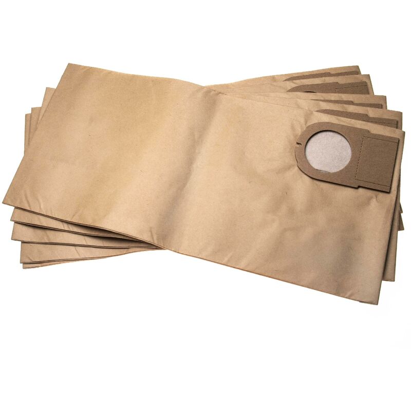 

5x bolsa compatible con Metabo AS 9010, ASA 9011 aspiradora - papel, 51.3cm x 24.1cm, marrón - Vhbw