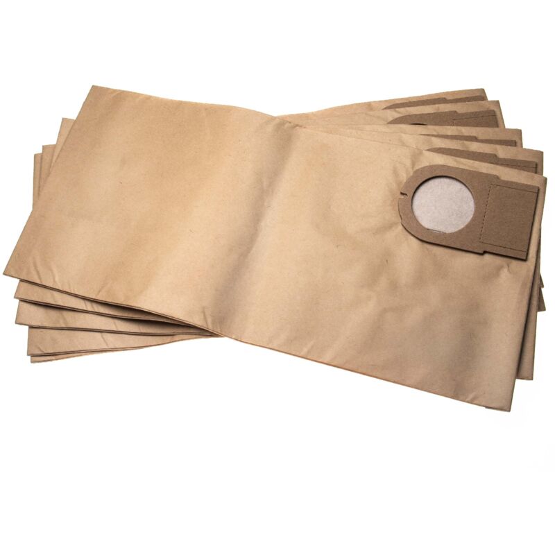 

5x bolsa reemplaza Metabo 6.31348, 631348000 para aspiradora - papel, 51.3cm x 24.1cm, marrón - Vhbw