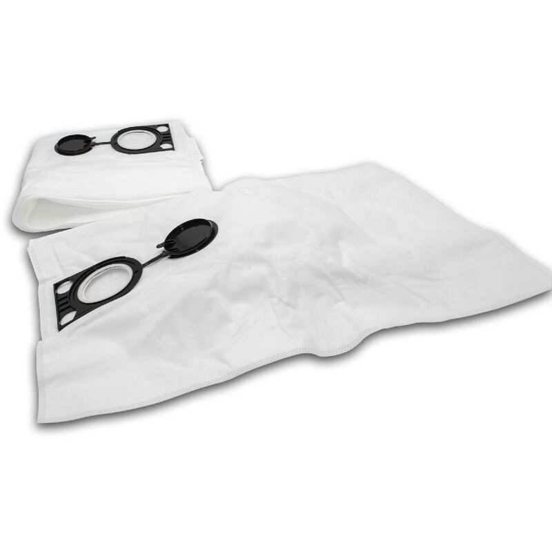 Vhbw - 5x Vacuum Cleaner Bag compatible with Hitachi / HiKOKI RP3608DB Vacuum Cleaner, Microfleece, 66 cm x 40 cm, White