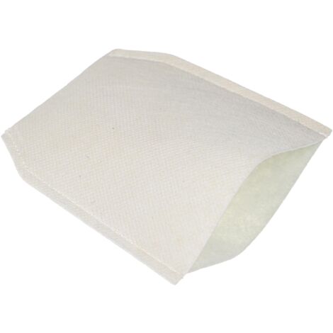 vhbw 5 microfleece Dust Bags compatible with Makita BCL140, BCL140Z, BCL180, BCL180Z, BCL180ZW, CD100DZX, CL060, CL070 Vacuum Cleaner, White