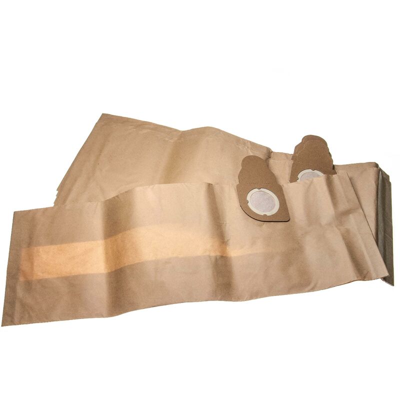 Image of vhbw 5x sacchetto dell'aspirapolvere sostituisce Nilfisk 60910 per aspirapolvere - in carta, 70,6cm x 24cm, marrone